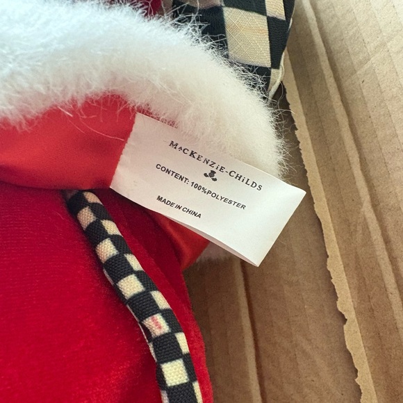 Mackenzie Childs Jolly St. Nick 19” inch Courtly Check Santa Doll - Picture 6 of 8